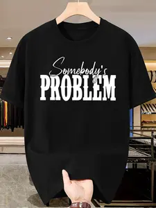 Men's Letter Print T-Shirt, Breathable Slim-Fit Short Sleeve Tee, Casual Summer Fashion, Single-Sided Design, Comfortable Wear