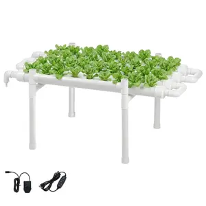 VEVOR Hydroponics Growing System Kit, 1-Tier 36 Sites UPVC Pipe Hydroponic Grow Kit with Timed Irrigation, Sun Light Blocking Pipes, Indoor Home Garden Vegetable Planting Grow Kits for Fruit Herb