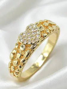 Elegant Heart Zircon Ring, Heart Design Ring, Women's Daily Jewelry, Perfect for Parties, Valentine's Day, Christmas, Birthday, Engagement Gifts