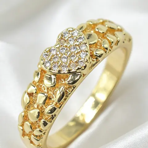 Elegant Heart Zircon Ring, Heart Design Ring, Women's Daily Jewelry, Perfect for Parties, Valentine's Day, Christmas, Birthday, Engagement Gifts