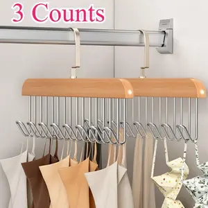 Multi-functional Clothes Hanger Hook, 3 Counts Underwear and Vest Storage Hanger, Household Furniture for Dormitory, Bag, Underwear, Strappy Clothes Storage and Drying Rack