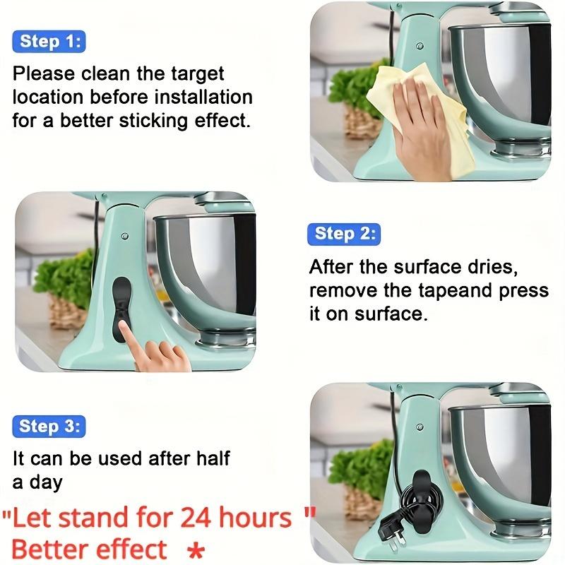 6/12-piece set of silicone cable organizers for kitchen appliances, cable organizers for kitchen appliances, air fryer and coffee machine cable holders, cable management clips, adhesive cable clips, for organizing appliance cables