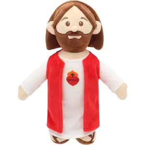 11" Jesus Plush, Heart Jesus Doll for Kids, Jesus Stuffed Doll for Church Sunday School and Easter Gift Baptismal Keepsake