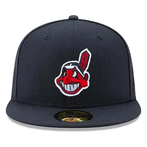 Cleveland Indians MLB Chief Wahoo Authentic on field New Era 59Fifty Hat - Navy