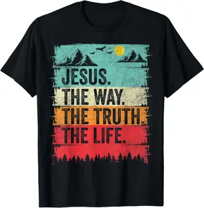 [100% Cotton] Jesus The Way Truth Life Women Men Kids Christian Worship T-Shirt gift for all streetwear
