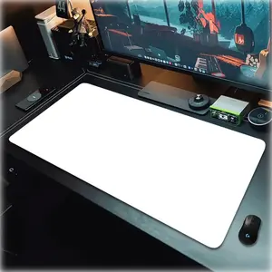 1-Piece Large Gaming Mouse Pad Solid Black & White Design Non-Slip, Washable Rubber Base Perfect for Computer & Office Decor —Extra-Long Computer Accessory Top Choice for Gamer Gifts Study & Work Area Decor Desktop Mouse Pad Gaming Pad XXL Size Mouse Pad