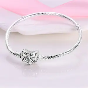 1 Elegant Sterling Silver Afternoon Tea Butterfly Bracelet - Long-lasting synthetic zircon pendant, the perfect gift for family, friends, couples, ideal for daily wear, festivals and gatherings, everyday accessories | Long-lasting bead bracelet