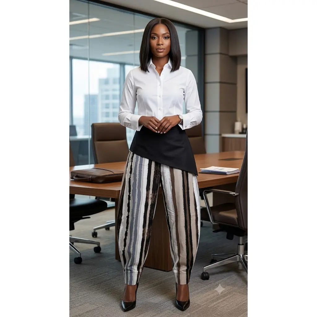 Sloane Asymmetric Paneled Tapered Trousers