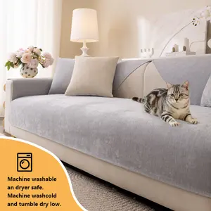 1pc Sofa Cover Couch Soft Sofa Protector Pet-Friendly Modern Simple , Anti-Slip Scratch Resistant, Fits Multiple Sofas, Durable and Stylish Protection
