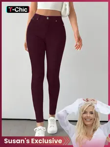 [Susan's Exclusive] GILIPUR Y2K 2026 Women's Plain Pocket Button Sports Stretchy Leggings, Casual Comfy Skinny Pants for Yoga Gym Workout, Ladies Bottoms for Fall & Winter,T-Chic