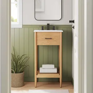 Zaire 18" Bathroom Vanity in Natural White
