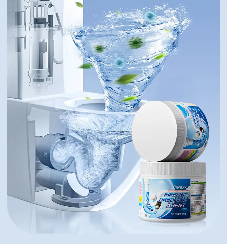 Product Introduction of Lanwexy-Powerful Pipe Dredging Agent for Kitchen and Toilet Pipelines - Dissolves 200+ Blockages and Kills 99% of Bacteria 7