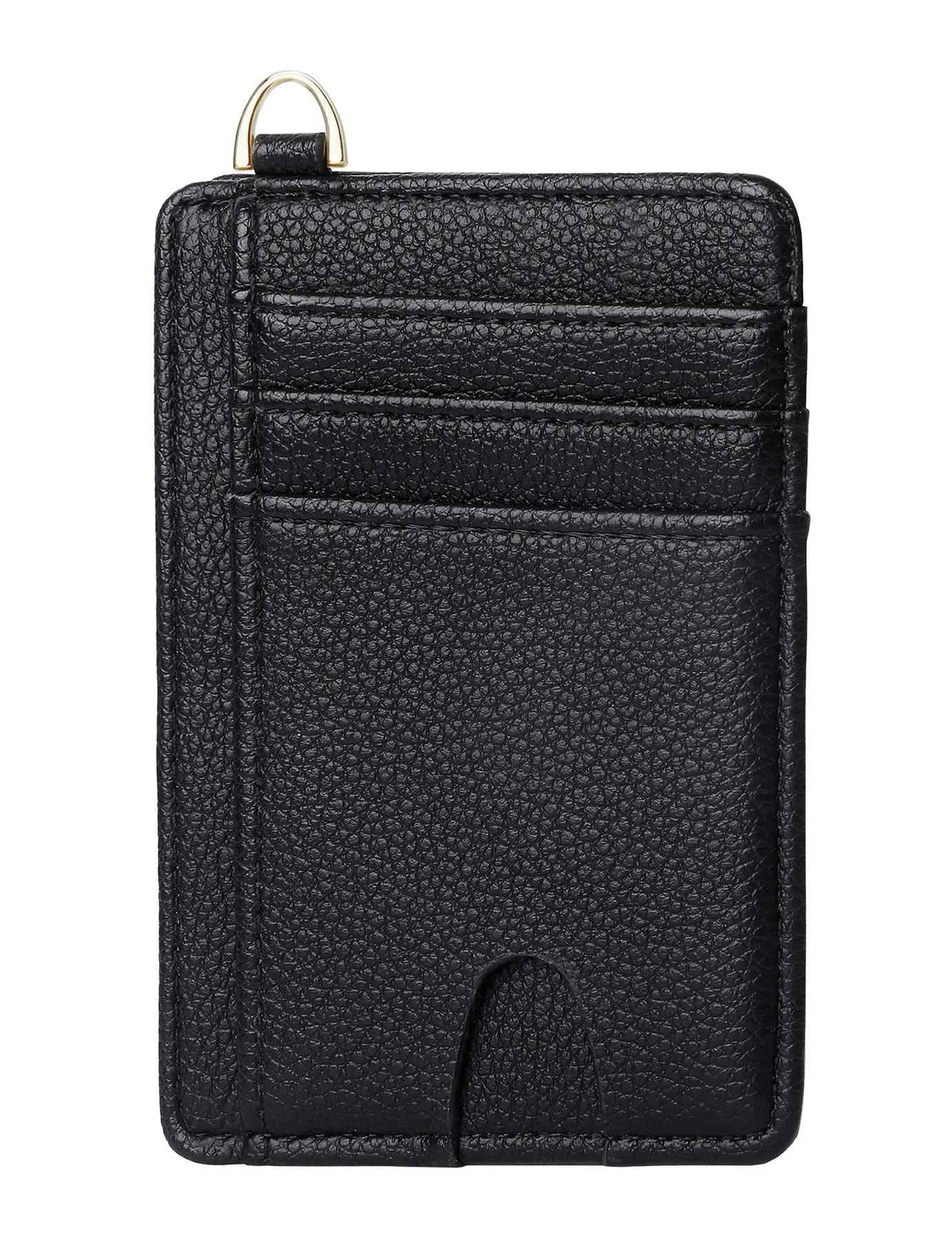 Women's Simple Plain PU Leather Card Holder, Multi Card Slot Small Wallet with RFID Blocking, Casual Trendy Wallet for Daily Use