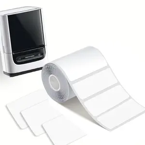 Blank Thermal Stickers for Kitchen Fridge Jars Jam Labels, Portable Printer Paper Roll, 400 Sheets Per Roll, 50x15mm Size