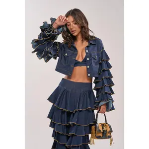 SHAKE IT OUT CROPPED DENIM JACKET