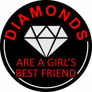 Diamond Painting Kit, ROUND Drills, 12.5" Hanging Sign Diamond Painting Kit, ROUND Drills, 12.5" Hanging Sign