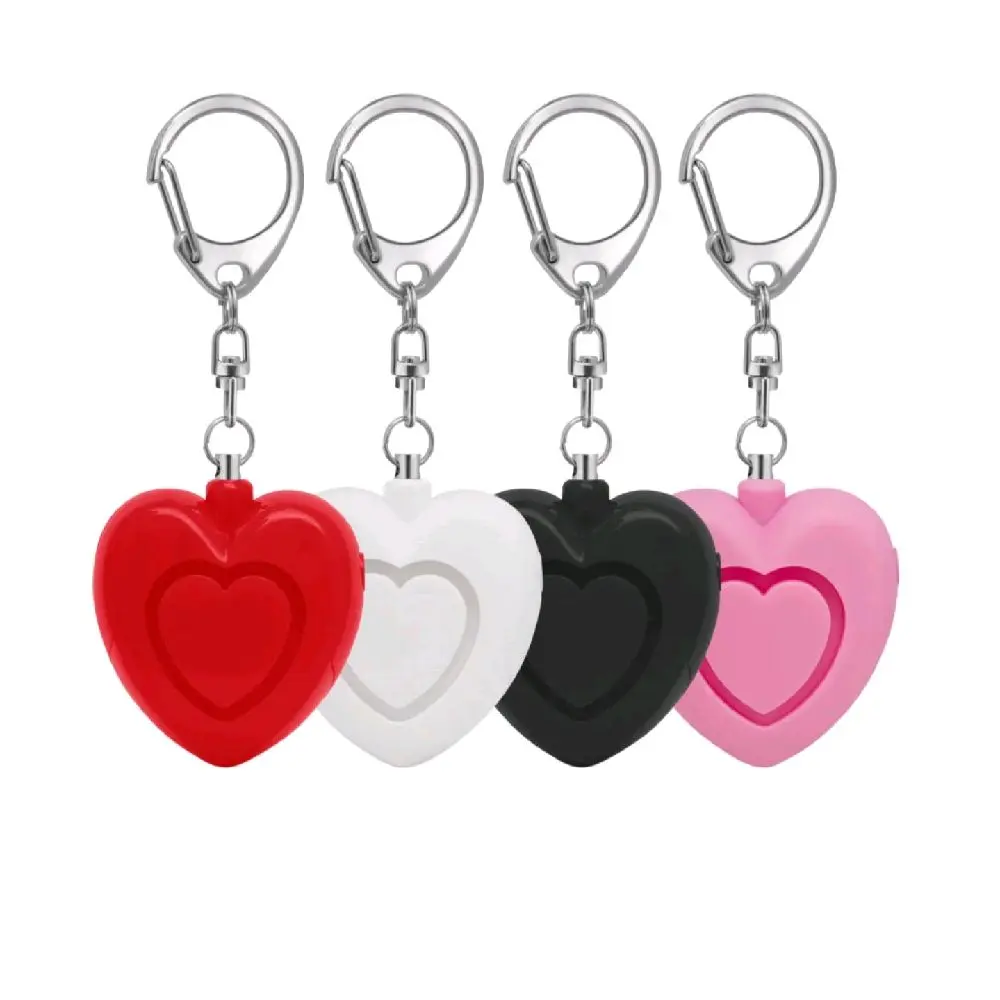 Cute Heart Self Defense Alarm with Light - Heart-Shaped Keychain