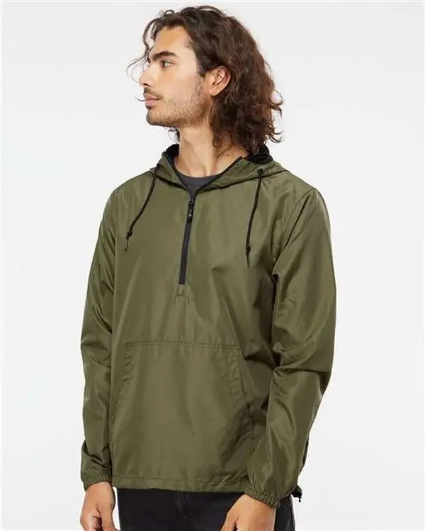 Independent Trading Co. EXP54LWP Lightweight Quarter-Zip Windbreaker Pullover Jacket