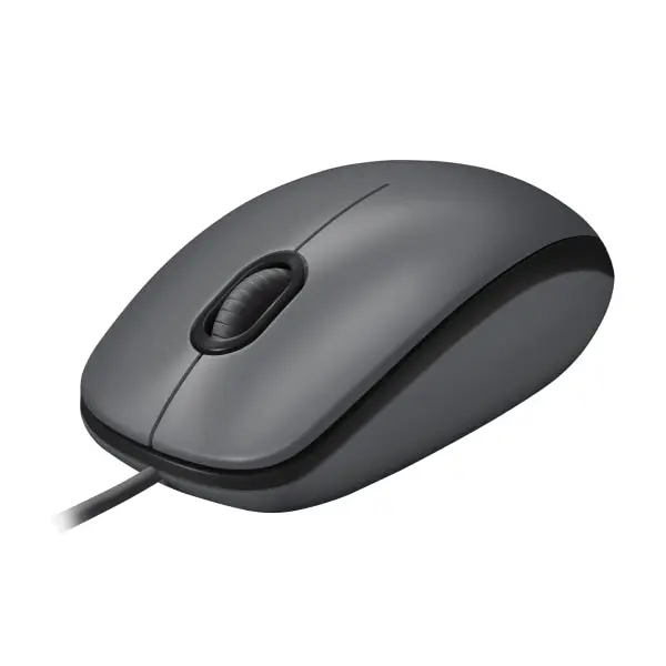 Logitech M100 Corded Mouse - Wired USB Mouse for Computers and Laptops, Black