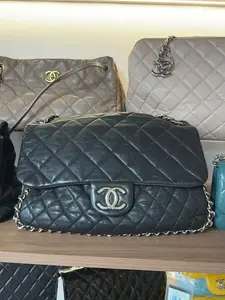 Pre-owned CHANEL france Crossbody Bags H1 black and silver cf chain bag ZSL0618025