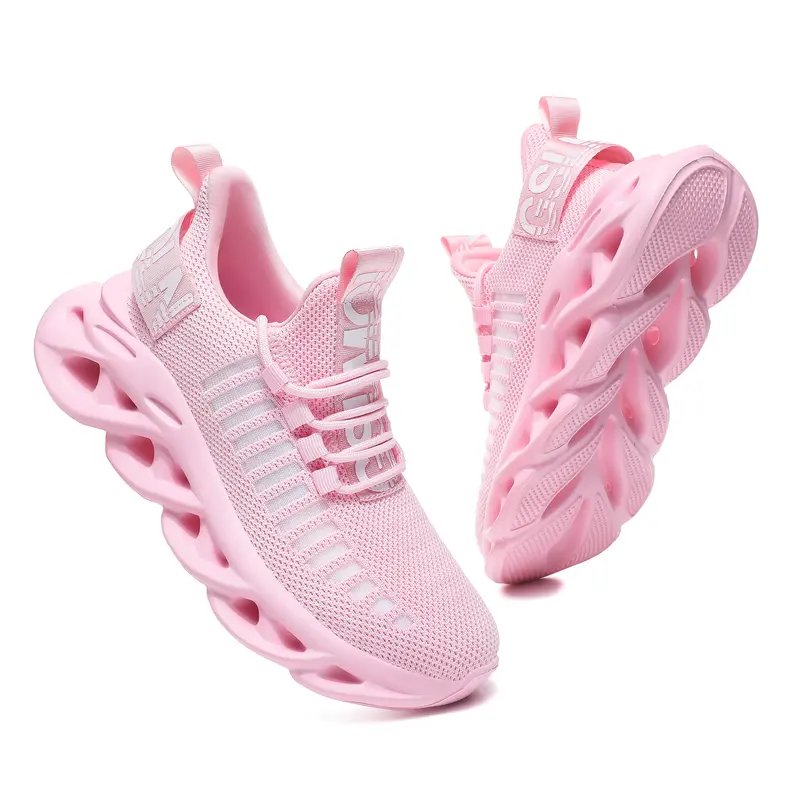 GSLMOLN 2026 Women's Fall Non-Slip Training Sneakers Pink Mesh Breathable Lightweight Slip-On Sporty Cloud Shoes for Gym Walking Daily Wear