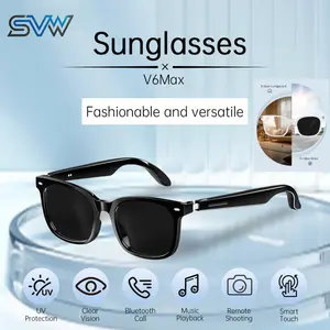 Voice Activated Smart Glasses with UV Protection Wireless Bluetooth Audio Sunglasses for Men Women Outdoor Activities 1 Pair