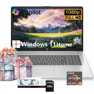 HP 17.3" Student&Business Laptop | Win11 Home | Numeric Keyboard | 32GB RAM | 512GB SSD | Copilot AI | Ryzen 5 7430U | Type-C | Bundle Accessory