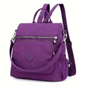 Women's Convertible Crossbody Handbag Backpack, Casual Travel Backpack, Portable Lightweight Nylon Functional Bag, 1pc, Convertible Backpack