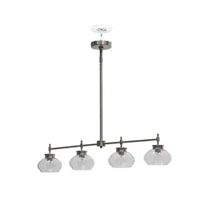 Plug & Play Kinsmon 6-Light Chandelier in Transitional and Modern Style-59.6 Inches Tall and 36 Inches Wide