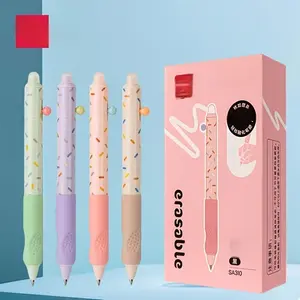 Fun Gel Pens Set, 4/8 Pieces Erasable Gel Pen Kit, 0.5mm Fine Tip, Quick Dry Ink, Fun Pattern Design, Office Home Use, Includes Mini Eraser