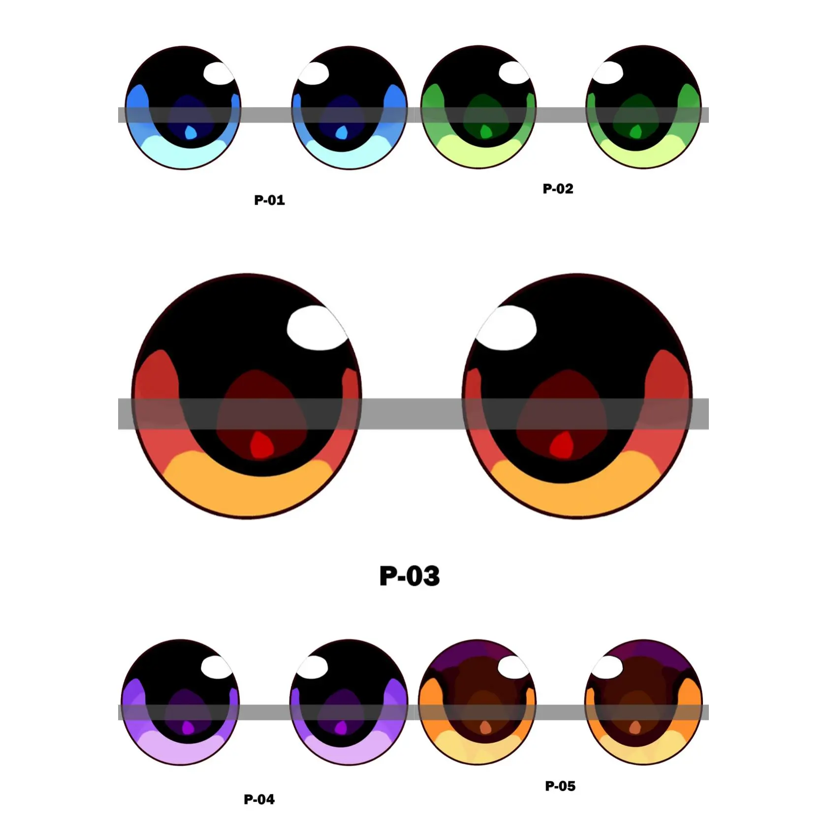 Handwork Mix Wholesale Furry Fursona 5cm Pupil Eyes DIY Fursuit Kig Eye Film Visible Eye-patch Material Customizable Size