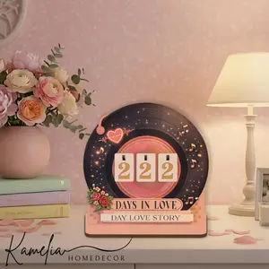 Personalized Days In Love Book Tracker, Custom Couple Anniversary Gift, Relationship Counter Sign, Valentine Gift For Boyfriend