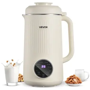 SummerWinsVEVOR 8-in-1 Nut Milk Maker Multifunctional Juicer Machine, 41 oz 10-Blade Soy Milk Maker with Self-Cleaning, Boil Water, 12-Hour Delay for Homemade Oat, Nut, Plant-Based Beverages