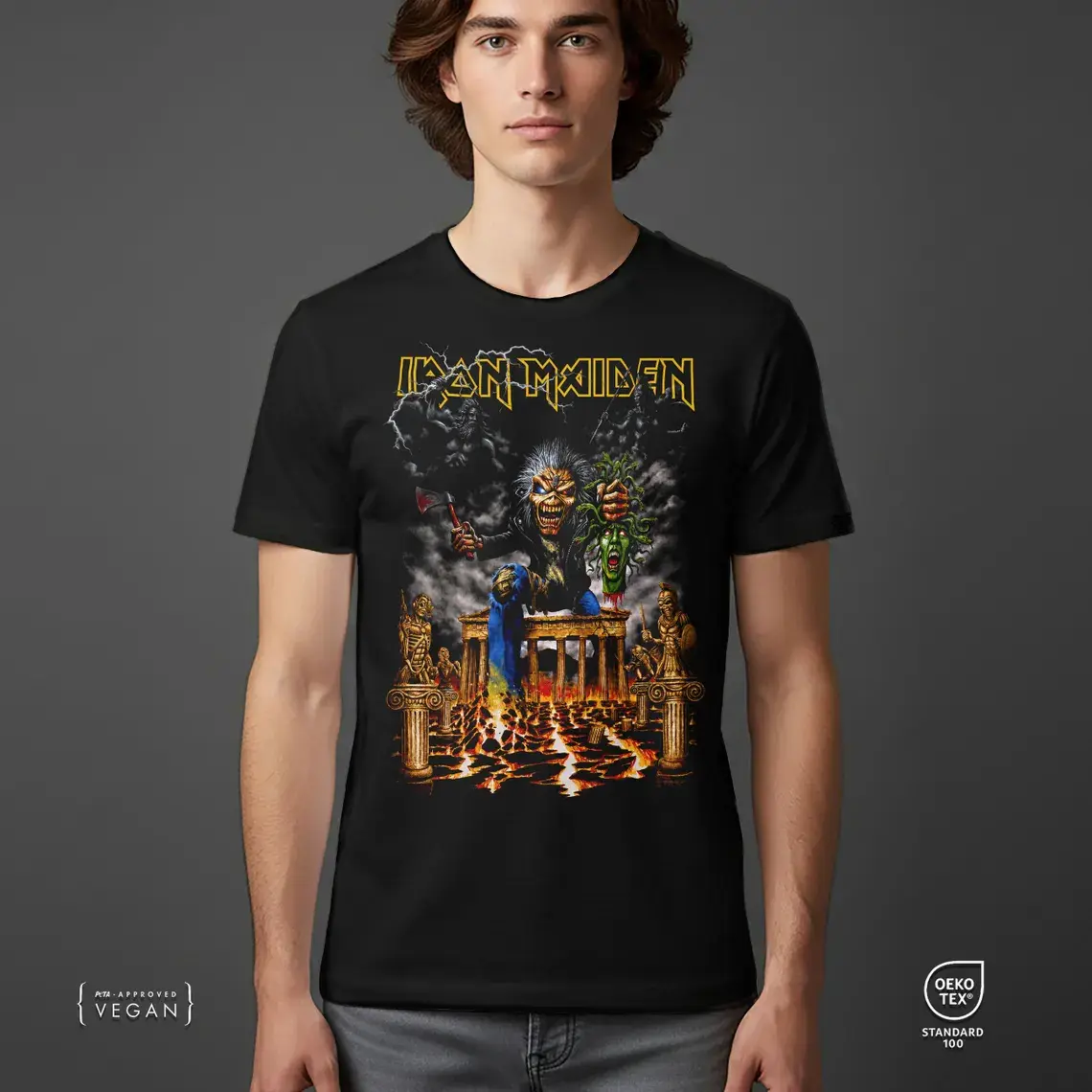 Men's Iron Maiden 2026 World Tour Athens Double-Sided Direct-Application T-Shirt