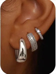 Hypoallergenic Small Chunky Hoop Earrings for Women, Non-Tarnish Gold Filled Huggie Hoops, Lightweight Stackable Design