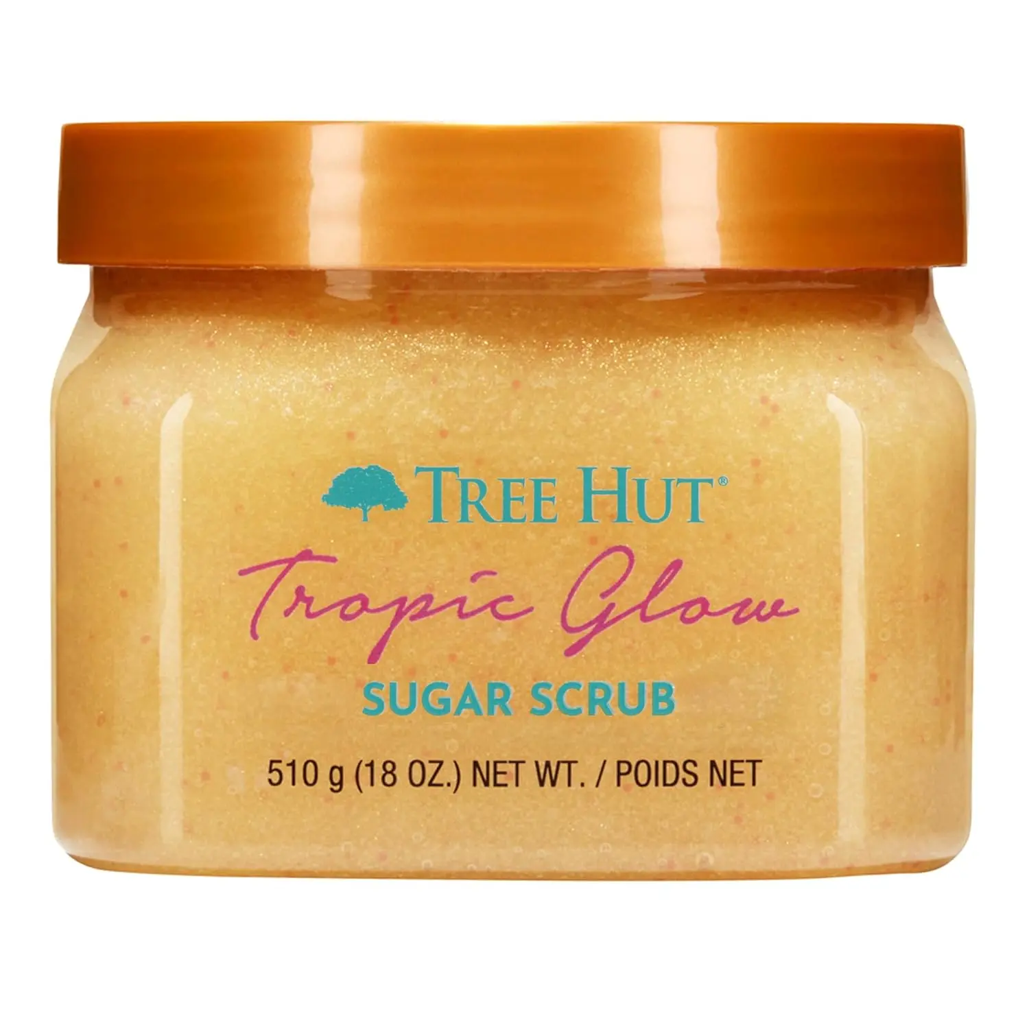 Tree Hut Body Scrub, Tropic Glow, 18 Oz | Exfoliating & Hydrating Sugar Scrub with Shea Butter & Essential Oils, Smooth Skin, Body Exfoliator For All Skin Types
