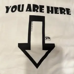 Graphic Design T-Shirt with Arrow "YOU ARE HERE"