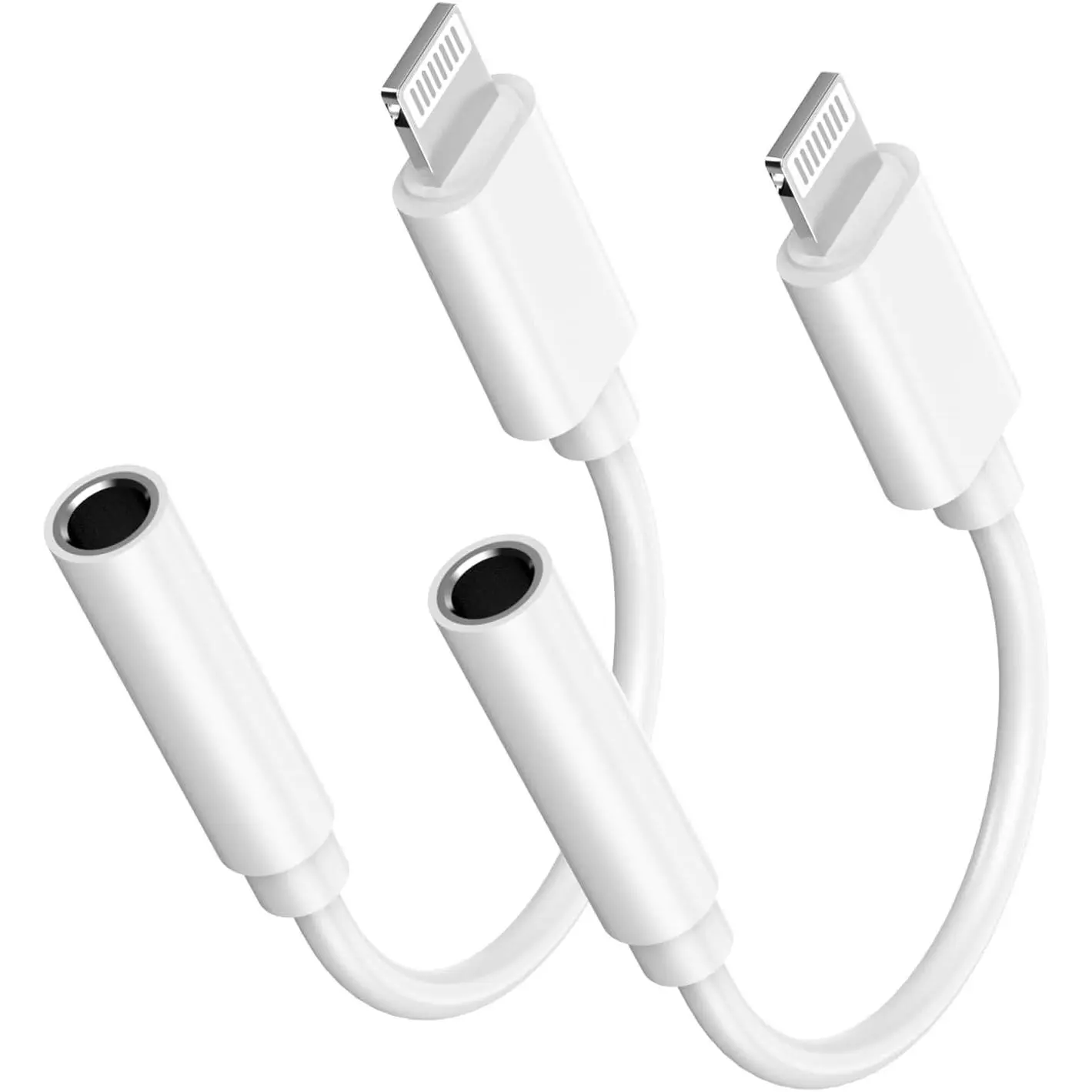 [ MFi Certified]  to 3.5 mm Headphone Jack Adapter for , 2 Pack  3.5mm Aux Audio Adapter Converter  Dongle Compatible for  14 13 12 Pro Max XS XR X 8 iPad