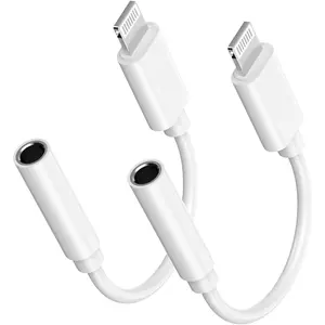 [ MFi Certified]  to 3.5 mm Headphone Jack Adapter for , 2 Pack  3.5mm Aux Audio Adapter Converter  Dongle Compatible for  14 13 12 Pro Max XS XR X 8 iPad