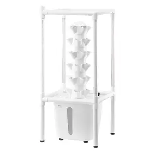 fathersdaygift VEVOR Hydroponic Growing System with Grow Light, 30 Pods Vertical 6 Tiers Hydroponic Tower, Home Hydronic Garden with Water Pump, Plants Germination Kit for Indoor Herbs, Fruits and Vegetables