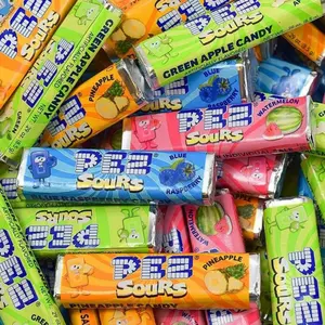 Bulk Sour Candies Refill Bags, Pineapple, Green Apple, Blue Raspberry, and Watermelon Hard Candy Sours 11oz. Bag of Sour Fruit Candy Refills (approx 36 per bag)