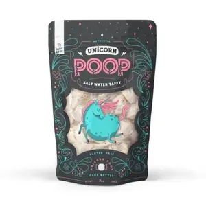 Taffy Shop Unicorn Poop Salt Water Taffy – Gourmet Soft Chewy Candy, Bulk Sweet Snack, Fresh Gift & Gluten-Free, 30 Individually Wrapped Pieces (7oz)