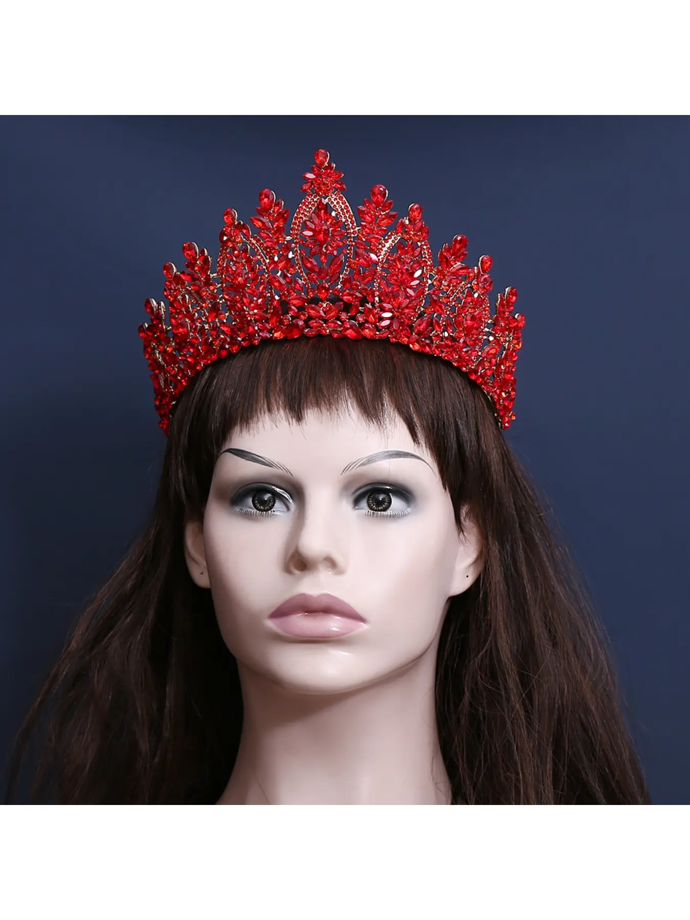 Baroque European and American beauty pageant bridal crown tiara alloy crystal wedding headband Bridal Headpiece hair accessories crown Elegant Crown Design Bridal Accessory