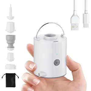 Portable Air Pump for Inflatables with 2600 mAh Battery, Ultra-Fast and Mini Electric Air Pump,Inflate Deflate for Camping, Pool Floats, Air Mattress, Swimming Ring, Vacuum Storage Bags