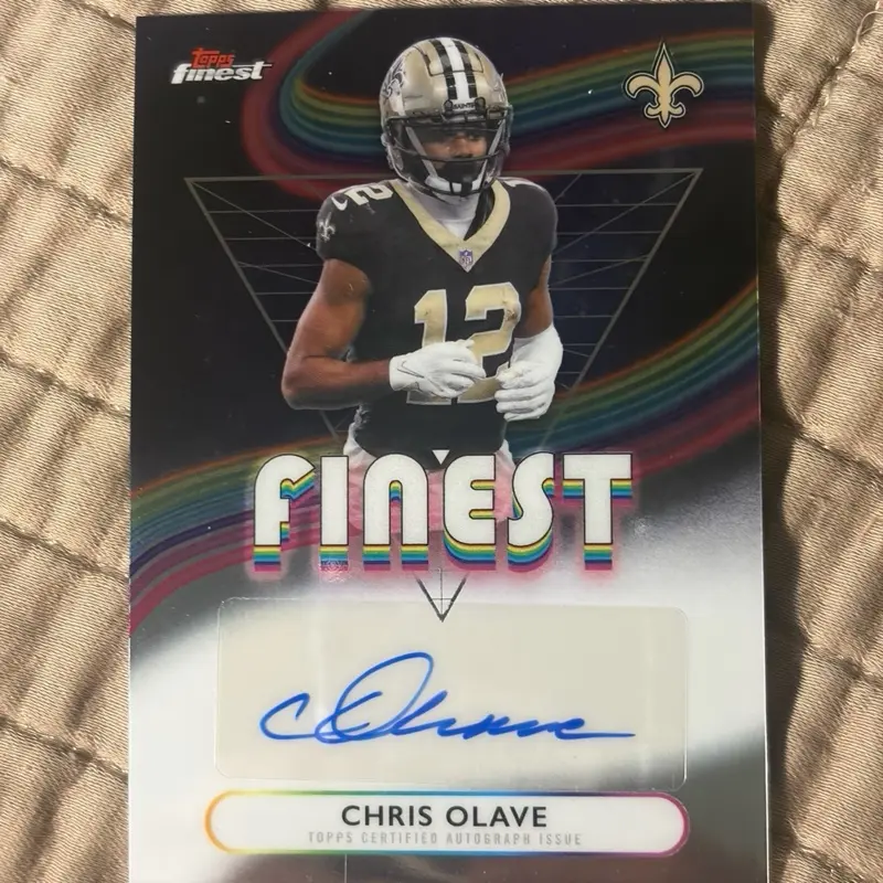 2025 Topps Finest Football Autographed Card - Chris Olave Player Collectible