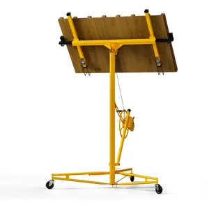 Garvee 11 ft Drywall Lift – Heavy-Duty 150 LB Capacity Panel Hoist with 360° Adjustable Telescopic Arm & 3 Lockable Wheels 150 LBS Heavy Duty Sheetrock Lift Drywall Lifter