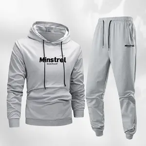 Men's 3-Piece Pullover Hoodie Set - Soft Fabric, Drawstring Hood, Ribbed Cuffs, Versatile Everyday Top, Perfect Casual Style