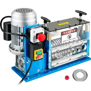 Cable Wire Stripping Machine Ranging From 0.06 Inch To 1.5 Inch, Portable Powered Wire Stripper With 11 Channels And 10 Blades, Automatic Wire Stripping Tool With 75 Ft/Min Speed For Recycling Copper Wire And Cabling