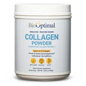 BioOptimal Collagen Powder (45 Serving) - Promotes Hair, Nail, Skin, Bone and Joint Health, Zero Sugar, Unflavored