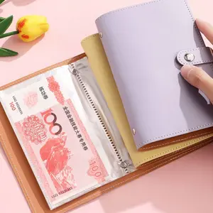 Cash Saving Book, Portable Cash Storage Bag, Multi-Color Money Clip, Coin Album Organizer, Collectible Wallet, Savings Challenge Planner, Convenient and Stylish